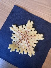 Waffel in Form eines Weihnachtssternes