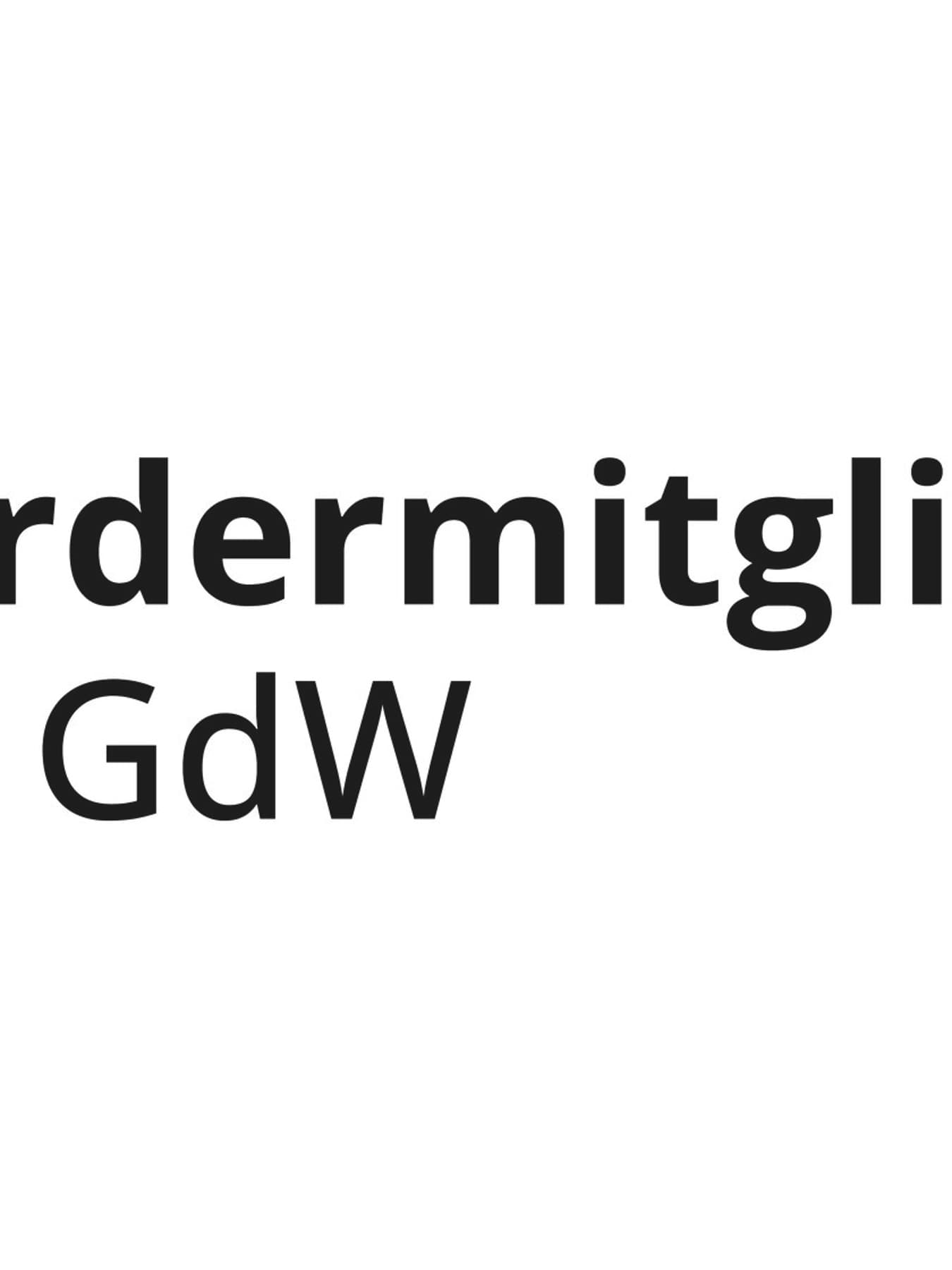 Logo "Fördermitglied im GdW"