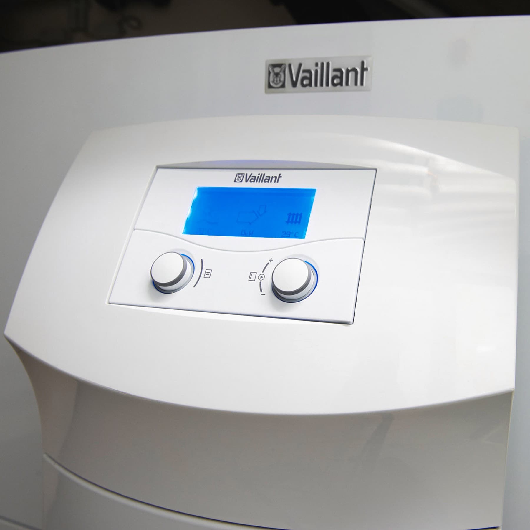 Display der Vaillant Erdwärmepumpe geoTHERM