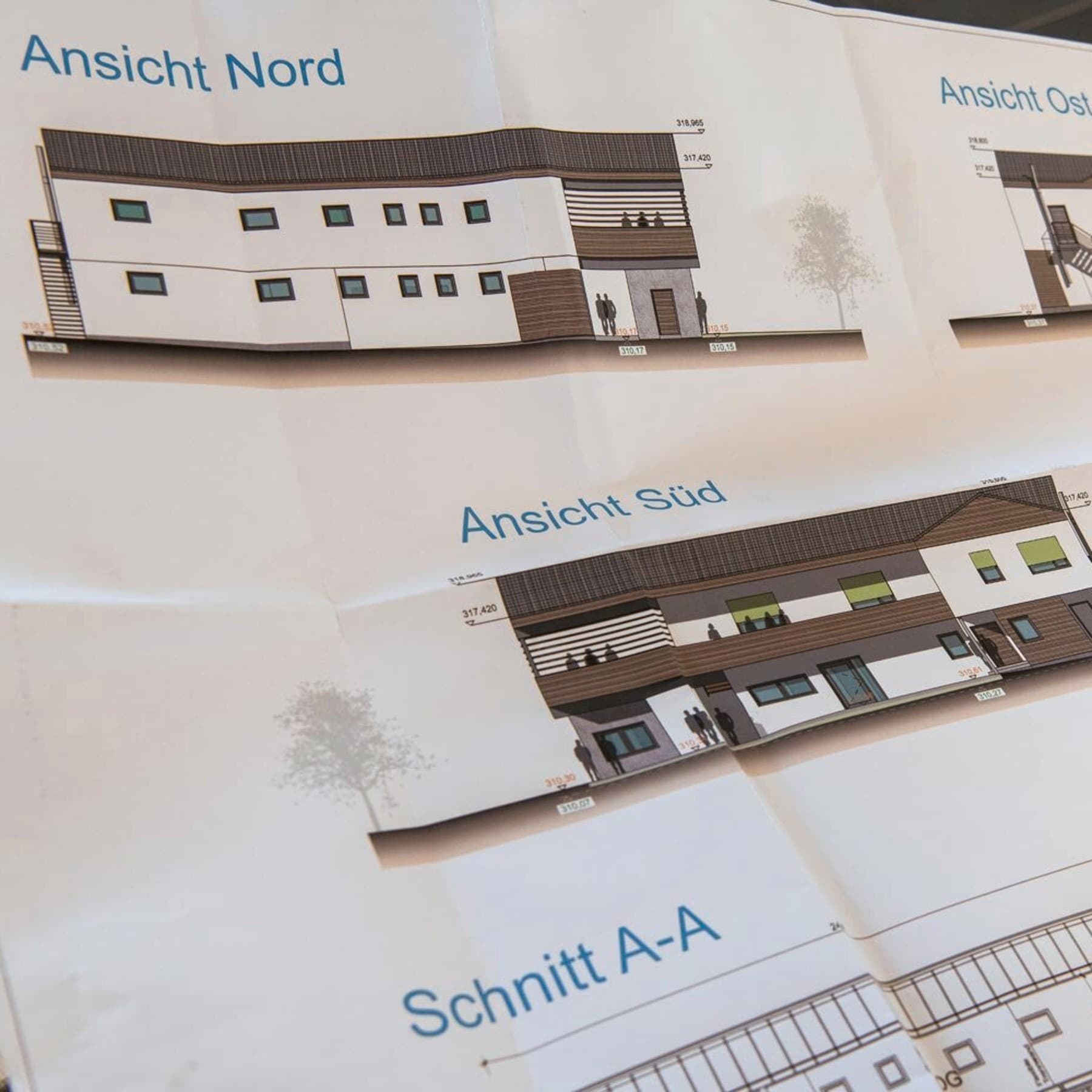 Bauzeichnungen des Vereinsheimes