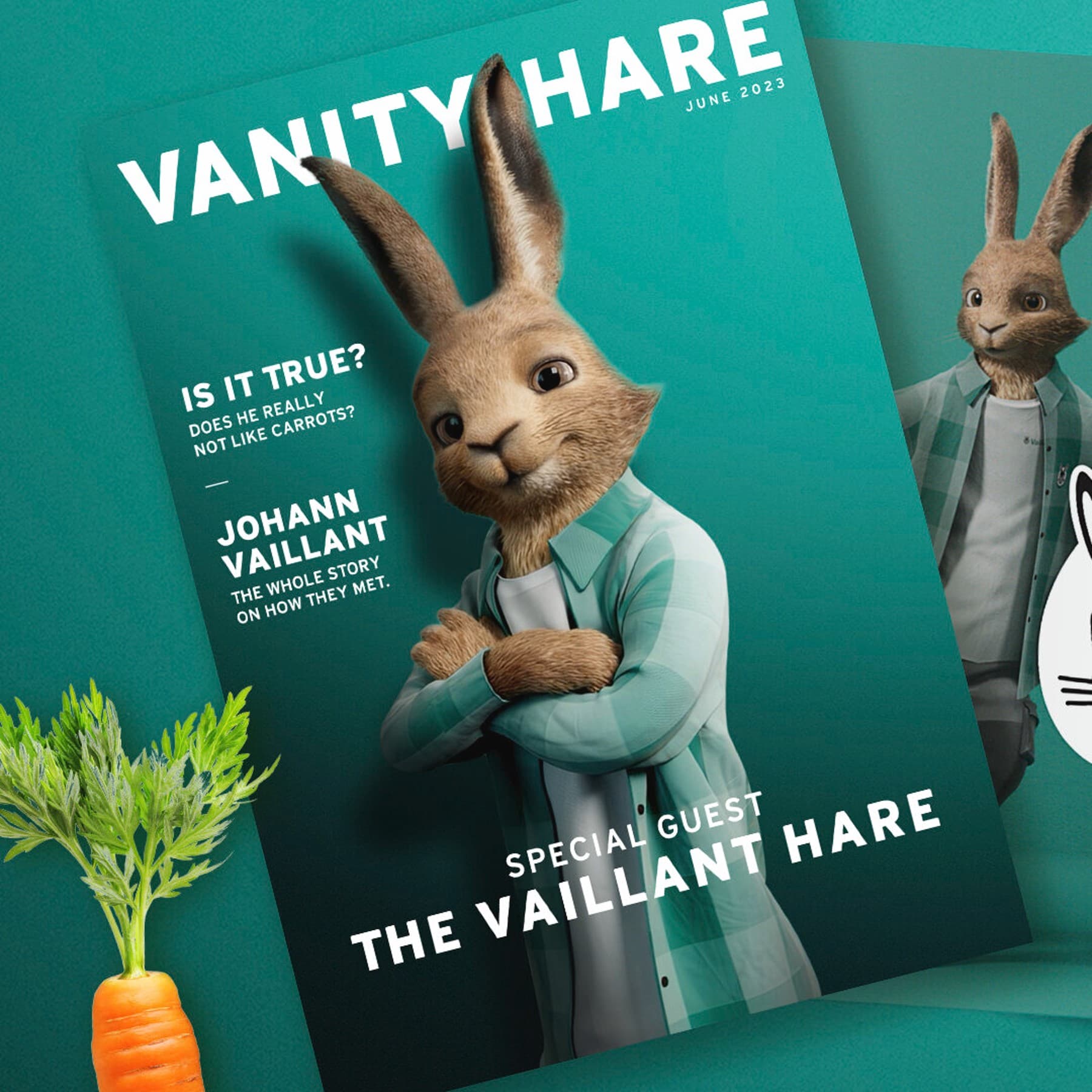 Der Vaillant Hase auf dem Cover der Vanity Hare