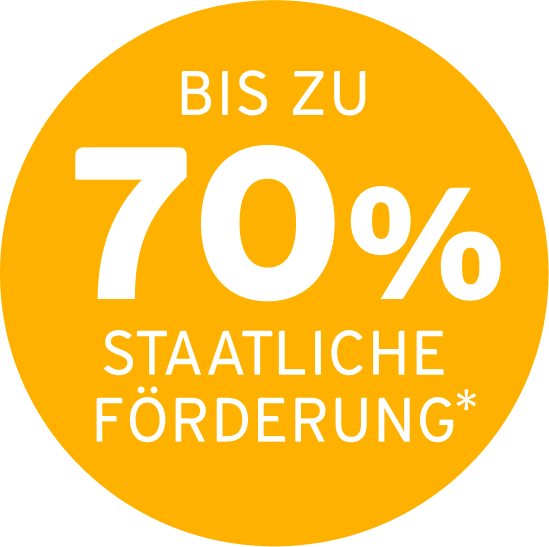 Störer 70% Förderung