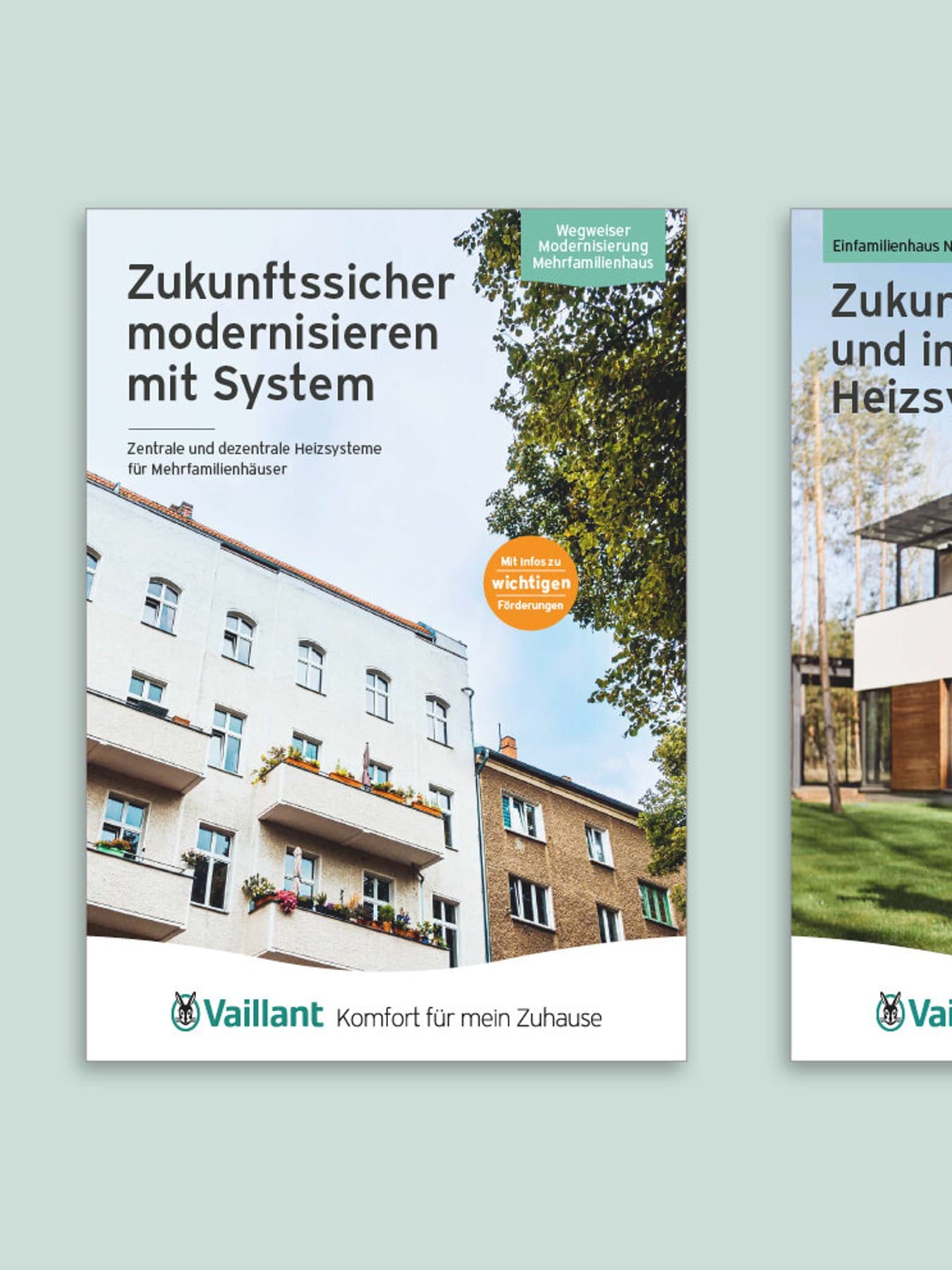 Abbildung verschiedener Vaillant Broschüren