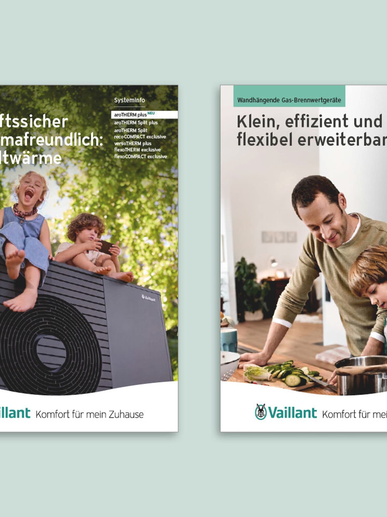 Abbildung verschiedener Vaillant Broschüren