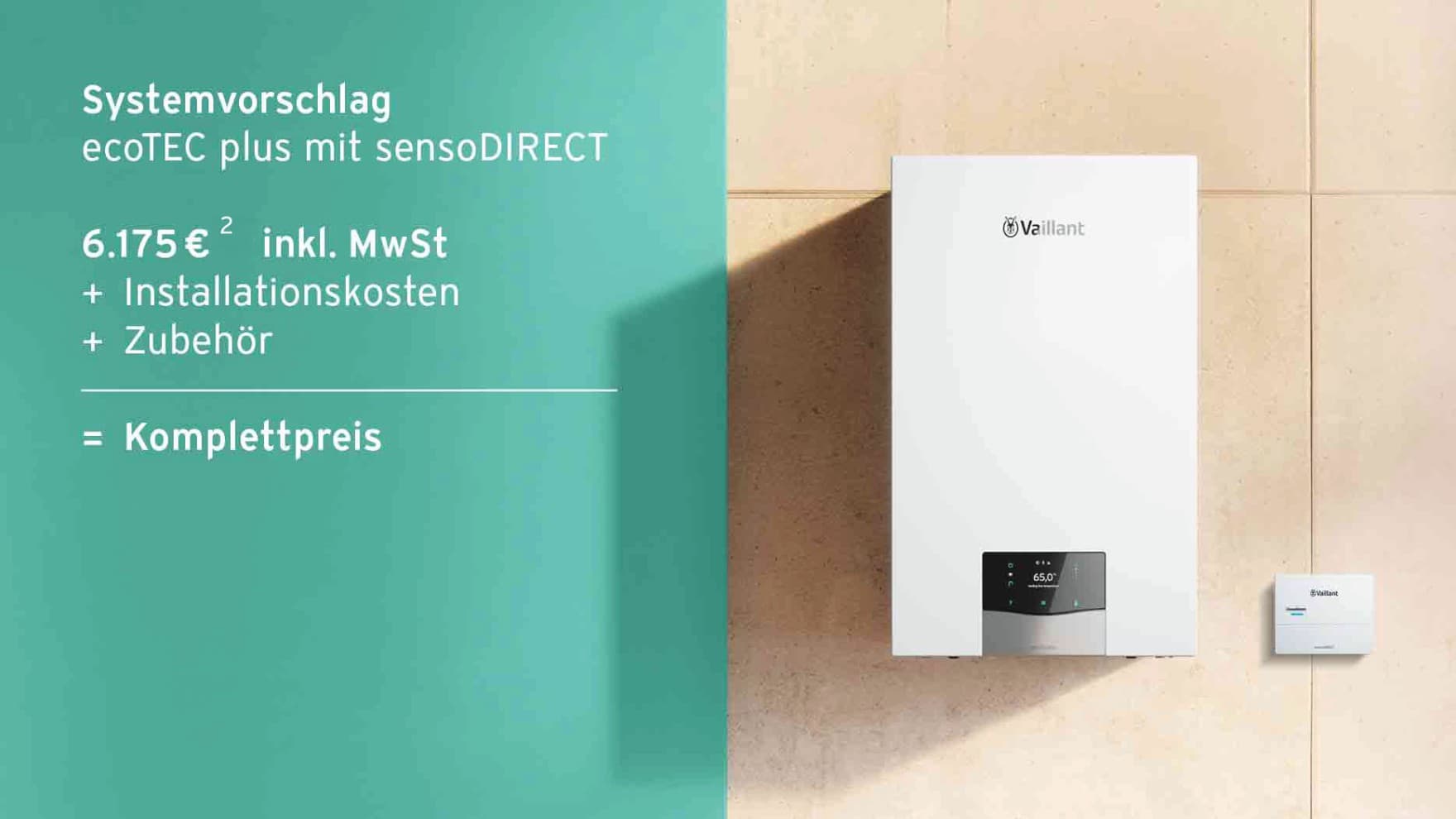 Schaubild mit Beispielrechnung zu den Kosten eines Gas-Brennwertsystems