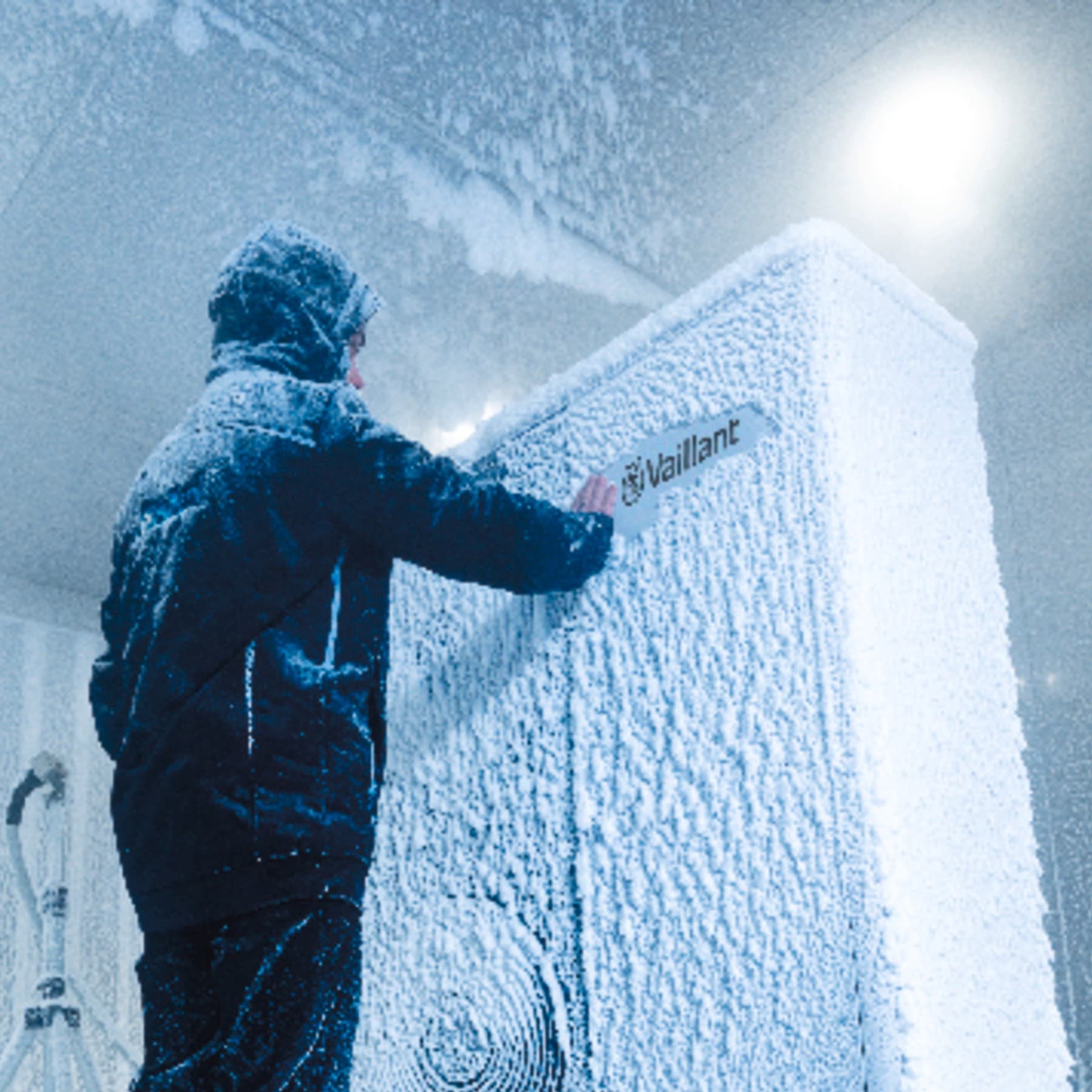 Eine Vaillant Wärmepumpe in einer Testumgebung