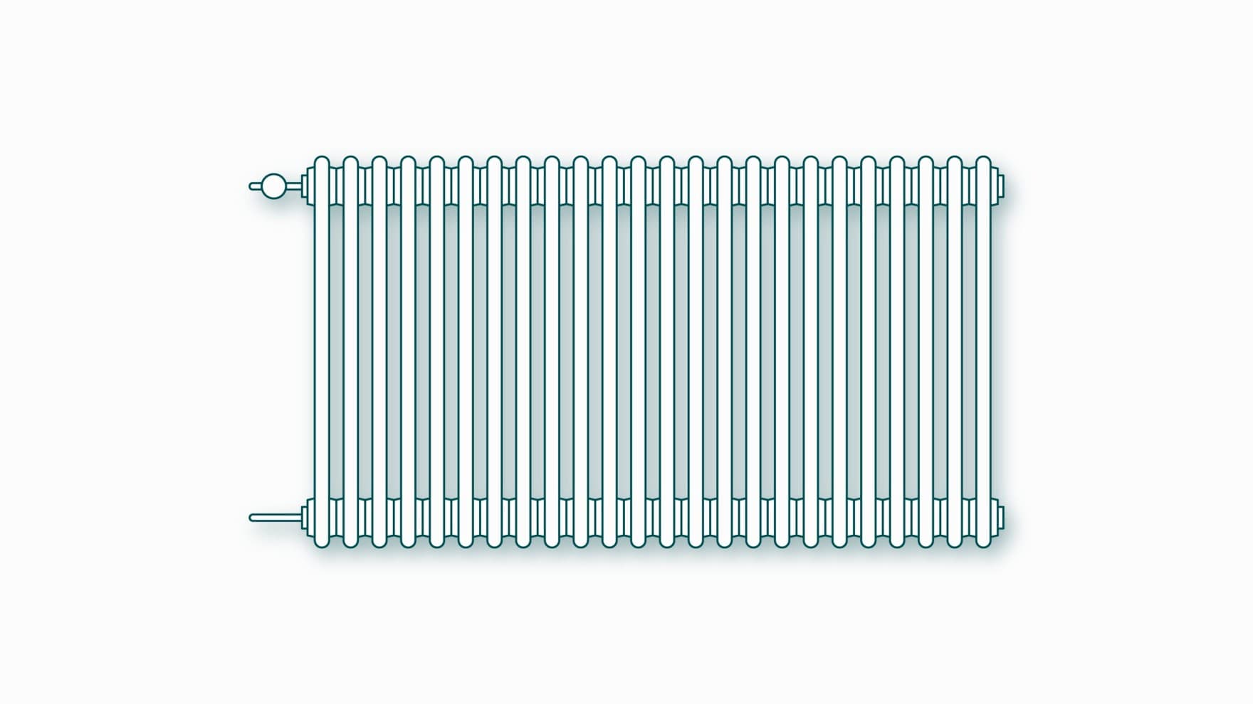 Skizze eines Heizkörpers aus Stahlguss