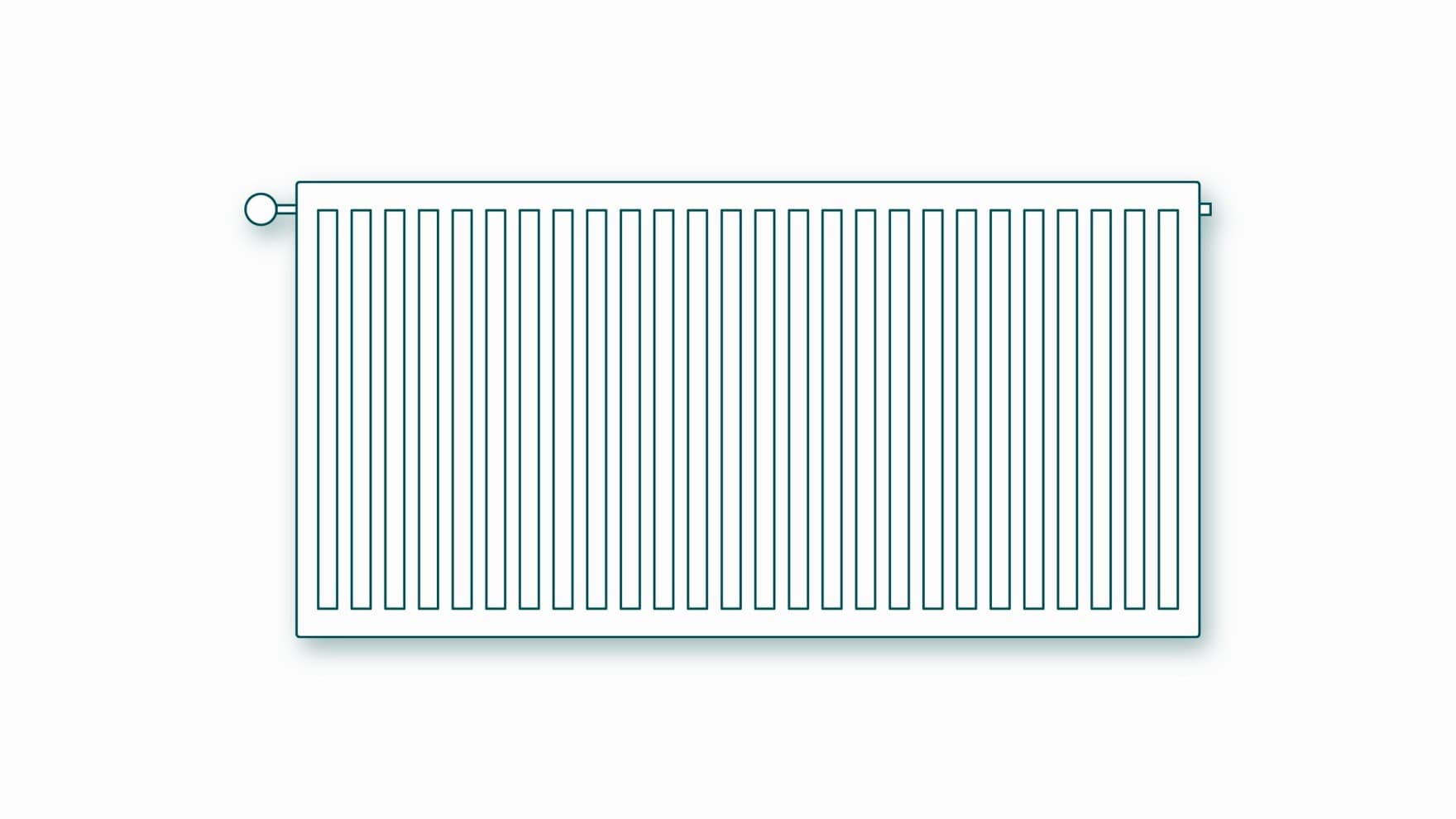 Skizze eines kompakten Plattenheizkörpers