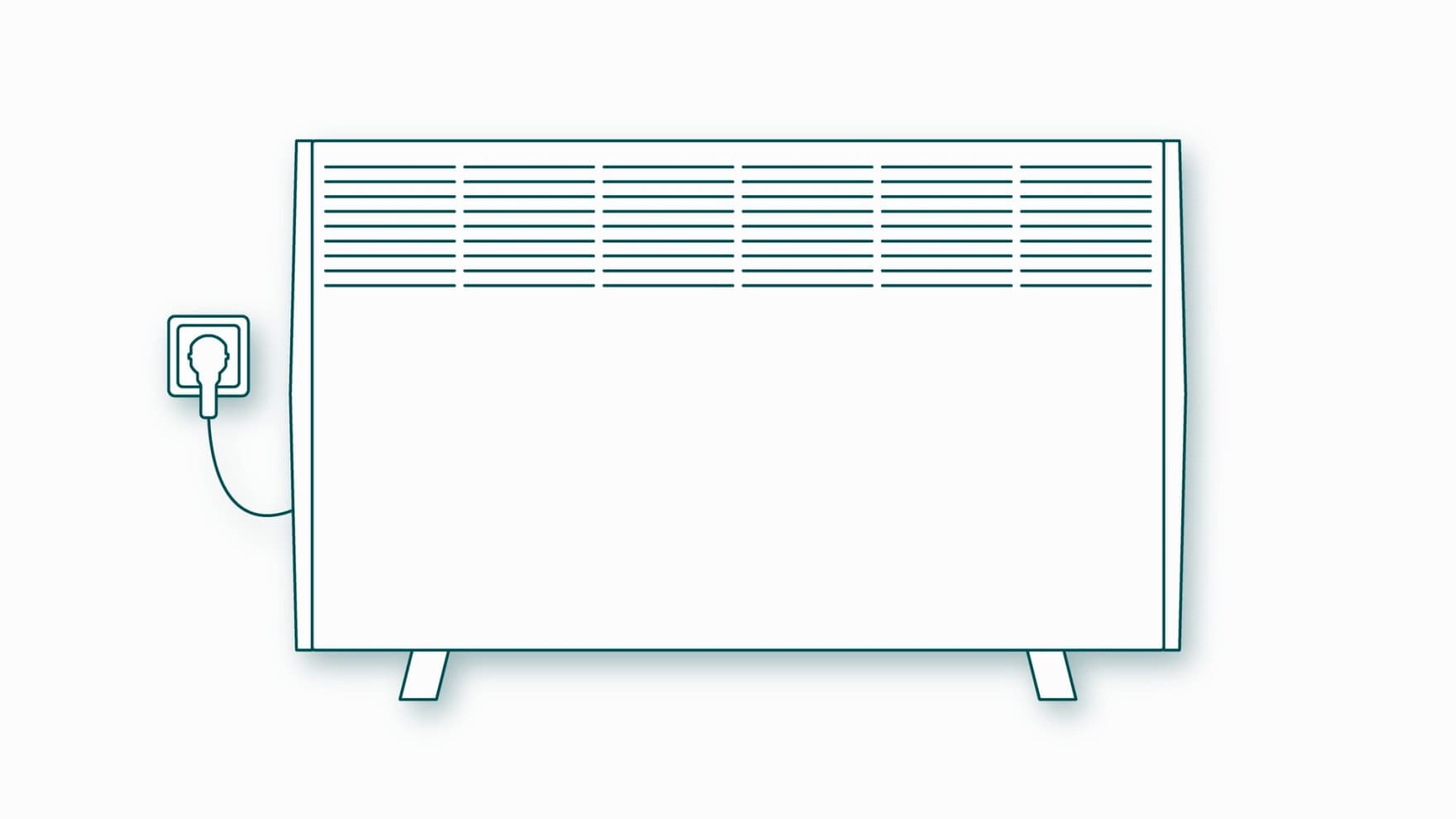 Skizze eines Konvektionsheizgerätes