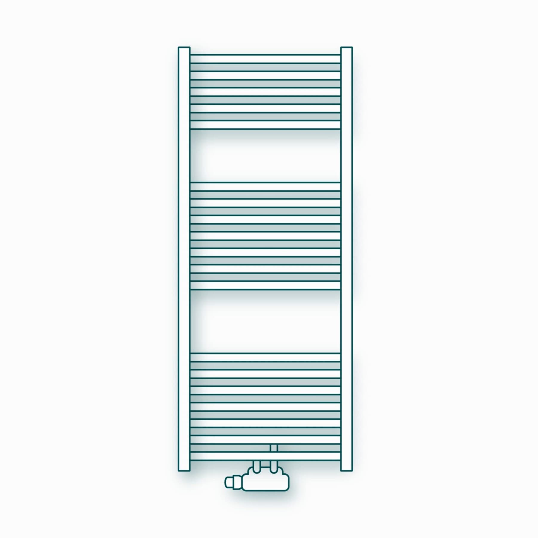 Skizze eines Badheizkörpers