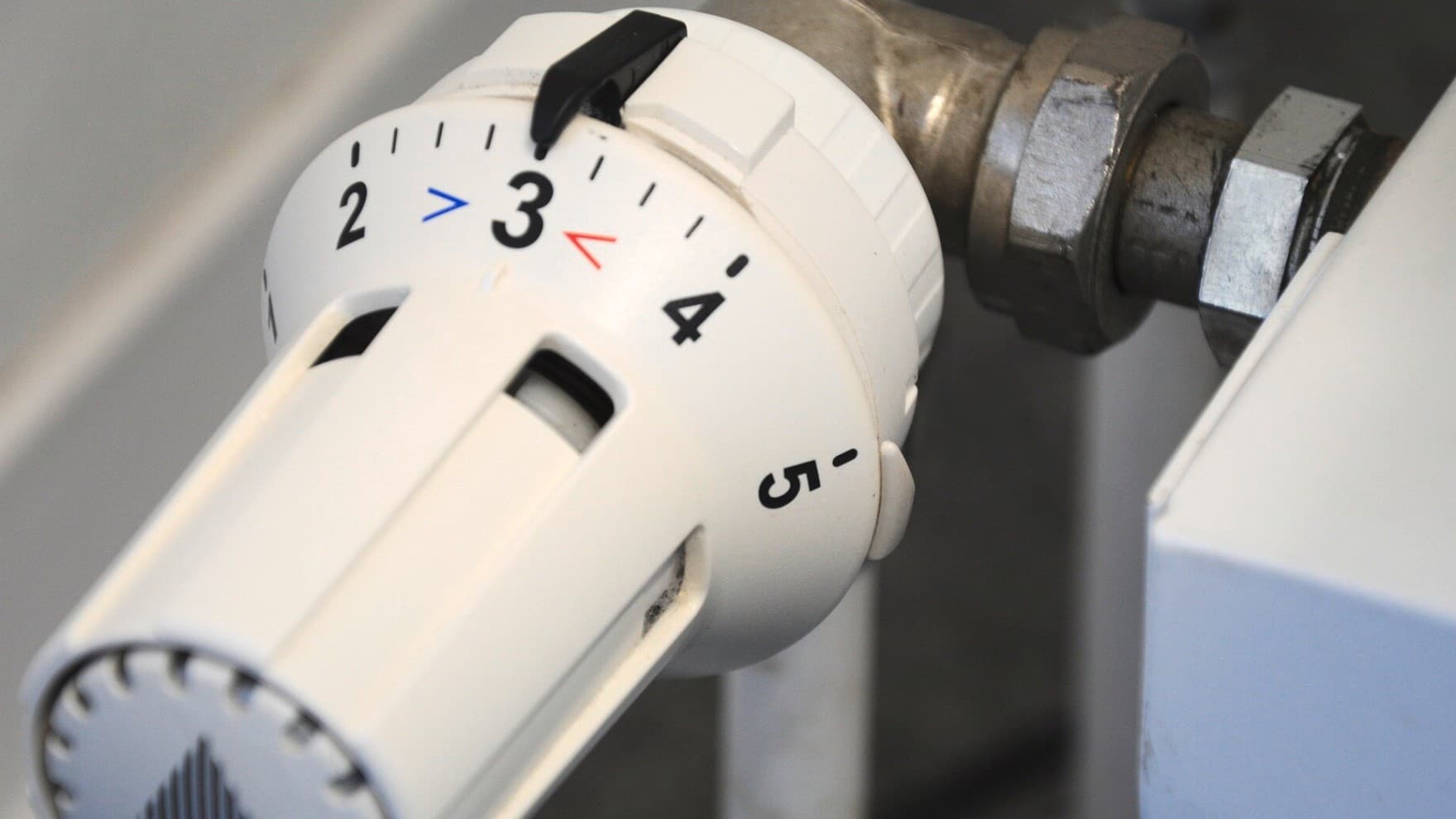 Nahaufnahme eines Heizthermostats