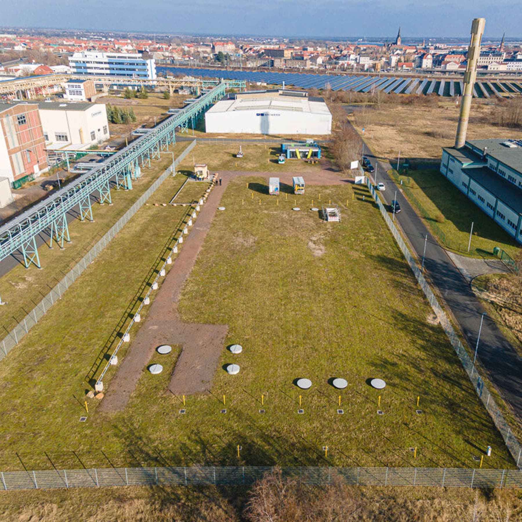 Aufnahme der Versuchsanlage aus Vogelperspektive